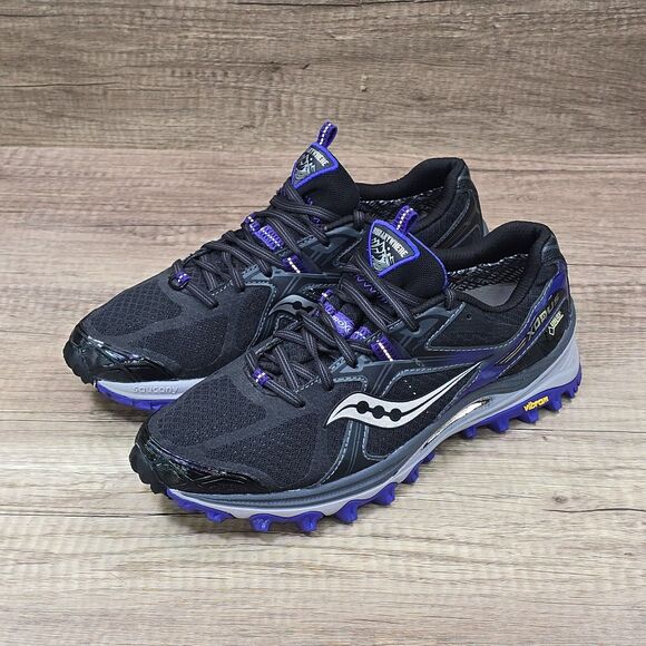 Saucony Xodus 5.0 GTX Women's Sz 9.5 Black Purple Trail Running Shoes (S10251-1) - Picture 7 of 9
